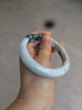 Load image into Gallery viewer, 59.5mm certified Type A 100% Natural green/white/purple Jadeite bangle R107-0467