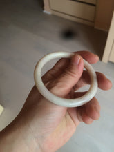 Load image into Gallery viewer, 53mm 100% natural certified sunny green/beige slim jadeite jade bangle AZ139-5329