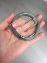 Load image into Gallery viewer, 55.8mm Certified 100% natural Type A oily dark green/gray/black jadeite jade bangle BN32-8086