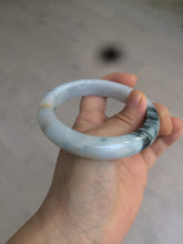 Load image into Gallery viewer, 59.5mm certified Type A 100% Natural green/white/purple Jadeite bangle R107-0467