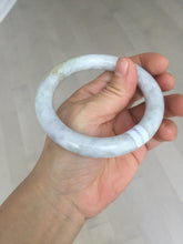 Load image into Gallery viewer, 56.7mm Certified 100% natural Type A white/purple/brown/yellow chubby round cut jadeite jade bangle BQ37-5803