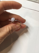 Load image into Gallery viewer, 100% Natural light purple white cabochon jadeite ring (adjustable size) PH39