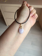 Load image into Gallery viewer, Type A 100% Natural icy watery sunny green/purple/white/yellow Jadeite Jade Peach Pendant group PB91