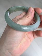 Load image into Gallery viewer, 55.8mm Certified 100% natural Type A oily dark green/gray/black jadeite jade bangle BN32-8086