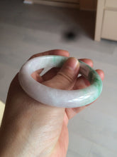 Load image into Gallery viewer, 55mm Certified 100% natural Type A sunny green/purple/white jadeite jade bangle BH29-5417