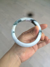 Load image into Gallery viewer, 59.5mm certified Type A 100% Natural green/white/purple Jadeite bangle R107-0467