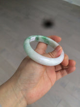 Load image into Gallery viewer, 55mm Certified 100% natural Type A sunny green/purple/white jadeite jade bangle BH29-5417