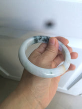 Load image into Gallery viewer, 59.5mm certified Type A 100% Natural green/white/purple Jadeite bangle R107-0467