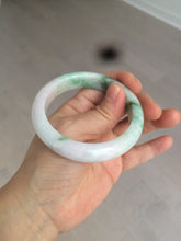 Load image into Gallery viewer, 55mm Certified 100% natural Type A sunny green/purple/white jadeite jade bangle BH29-5417