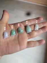 Load image into Gallery viewer, 100% Natural icy watery green white purple jadeite Jade foot pendant AX28