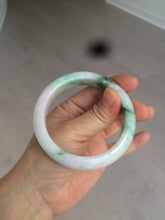 Load image into Gallery viewer, 55mm Certified 100% natural Type A sunny green/purple/white jadeite jade bangle BH29-5417