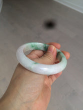 Load image into Gallery viewer, 55mm Certified 100% natural Type A sunny green/purple/white jadeite jade bangle BH29-5417