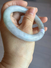 Load image into Gallery viewer, 53.3mm certified 100% natural Type A light green purple round cut jadeite jade bangle AX138-0787