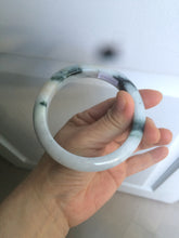 Load image into Gallery viewer, 59.5mm certified Type A 100% Natural green/white/purple Jadeite bangle R107-0467