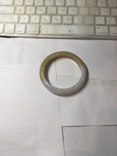 Load image into Gallery viewer, 56.4mm 100% natural light yellow purple white jadeite jade bangle BS122