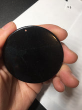 Load image into Gallery viewer, 100% natural black jadeite jade(Wuji, 乌鸡) Guanyin (观音) safe and sound pendant/worry stone/decor BM38
