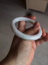 Load image into Gallery viewer, 55.5mm Certified 100% natural Type A sunny green/white jadeite jade bangle BH28-5421