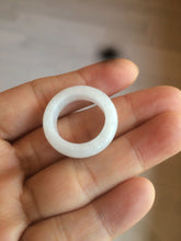 Load image into Gallery viewer, Size 6 1/2-8 100% natural type A white jadeite jade band ring R106