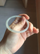 Load image into Gallery viewer, 54.3mm Certified 100% Natural gray black(灰冰) slim round cut nephrite jade bangle HN41-9131