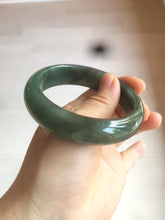 Load image into Gallery viewer, 57mm type A 100% Natural icy dark green/black jadeite jade bangle AY36-1097