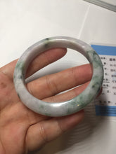 Load image into Gallery viewer, 53.5mm Certified type A 100% Natural sunny green/purple/yellow(Fu LU SHOU) Jadeite bangle BN42-5128