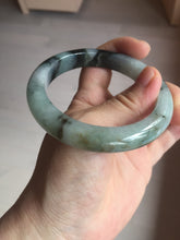 Load image into Gallery viewer, Shopify only. 56.5mm certified 100% natural type A dark green white jadeite jade bangle BN88-4487