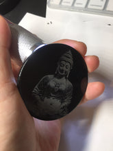 Load image into Gallery viewer, 100% natural black jadeite jade(Wuji, 乌鸡) Guanyin (观音) safe and sound pendant/worry stone/decor BM38