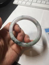 Load image into Gallery viewer, 53.5mm Certified type A 100% Natural sunny green/purple/yellow(Fu LU SHOU) Jadeite bangle BN42-5128