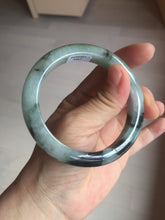 Load image into Gallery viewer, Shopify only. 56.5mm certified 100% natural type A dark green white jadeite jade bangle BN88-4487