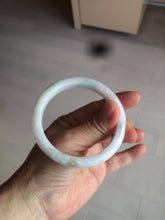 Load image into Gallery viewer, 55.5mm Certified 100% natural Type A sunny green/white jadeite jade bangle BH28-5421