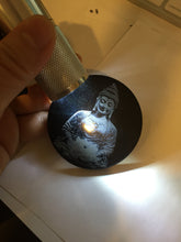 Load image into Gallery viewer, 100% natural black jadeite jade(Wuji, 乌鸡) Guanyin (观音) safe and sound pendant/worry stone/decor BM38