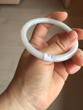Load image into Gallery viewer, 55mm certified 100% natural Type A light green white purple round cut jadeite jade bangle BS43-4530