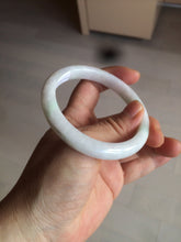 Load image into Gallery viewer, 55.5mm Certified 100% natural Type A sunny green/white jadeite jade bangle BH28-5421