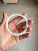 Load image into Gallery viewer, 54.5mm certified 100% natural Type A white/sunny green round cut jadeite jade bangle BL50-3524