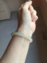 Load image into Gallery viewer, 50.8mm Certified 100% Natural icy white gray with flying snow nephrite jade bangle HN46-9154