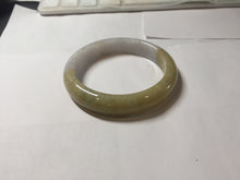 Load image into Gallery viewer, 56.4mm 100% natural light yellow purple white jadeite jade bangle BS122