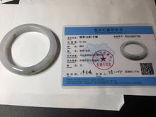 Load image into Gallery viewer, 57.6mm Certified Type A 100% Natural icy watery white purple black brown Jadeite Jade bangle BM21-7700