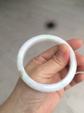 Load image into Gallery viewer, 55.5mm Certified 100% natural Type A sunny green/white jadeite jade bangle BH28-5421