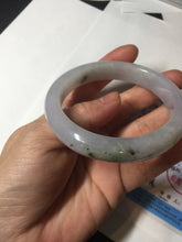 Load image into Gallery viewer, 57.6mm Certified Type A 100% Natural icy watery white purple black brown Jadeite Jade bangle BM21-7700