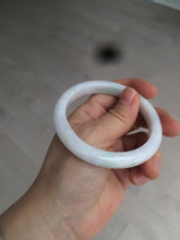 Load image into Gallery viewer, 55.5mm Certified 100% natural Type A sunny green/white jadeite jade bangle BH28-5421