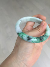 Load image into Gallery viewer, 54.6mm certified Type A 100% Natural sunny green white purple Jadeite Jade bangle BQ46-4148