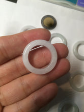 Load image into Gallery viewer, Size 6 1/2-8 100% natural type A white jadeite jade band ring R106