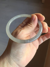 Load image into Gallery viewer, 58mm Certified 100% Natural gray black(灰冰) slim round cut nephrite jade bangle HN40-9109