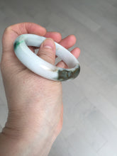 Load image into Gallery viewer, 53.5mm 100% natural certified sunny green brown pink oval jadeite jade bangle BN29-8348