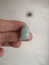 Load image into Gallery viewer, 100% Natural icy watery green white purple jadeite Jade foot pendant AX28