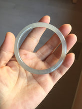 Load image into Gallery viewer, 58mm Certified 100% Natural gray black(灰冰) slim round cut nephrite jade bangle HN40-9109