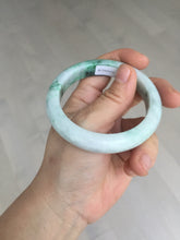 Load image into Gallery viewer, 54.6mm certified Type A 100% Natural sunny green white purple Jadeite Jade bangle BQ46-4148