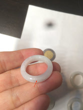 Load image into Gallery viewer, Size 6 1/2-8 100% natural type A white jadeite jade band ring R106