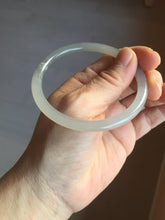 Load image into Gallery viewer, 58mm Certified 100% Natural gray black(灰冰) slim round cut nephrite jade bangle HN40-9109
