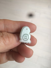 Load image into Gallery viewer, 100% Natural icy watery green white purple jadeite Jade foot pendant AX28